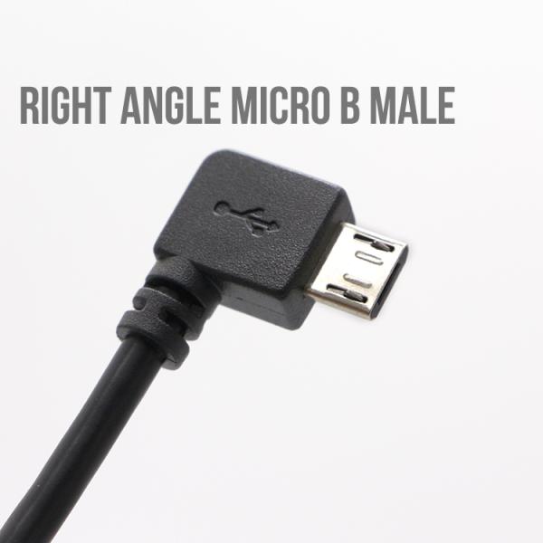 CUSTOM 90 grados ángulo derecho macho a la mujer Micro USB cable