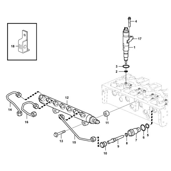 VOE21773134 21773134 Adaptador de tuberías piezas de repuesto de excavadora para EW140D EW160D