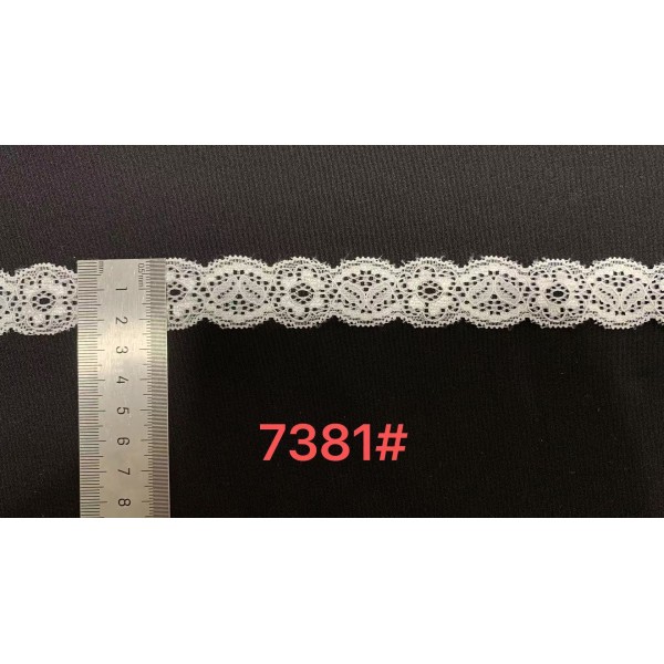 2.5cm Elastic French Lace (Nylon/Spandex) Knitted Trim for Ladies' Clothing & Hats Accessories