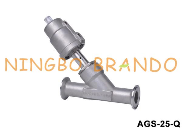 Action simple pneumatique de valve de siège d'angle de bride de tri de DN25 PN16