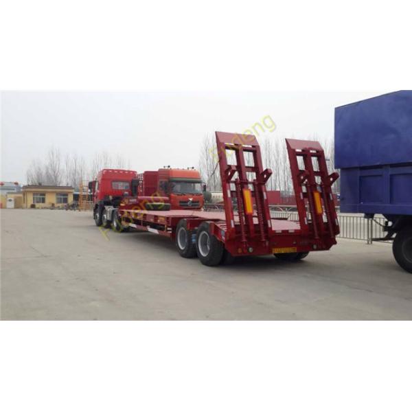 Strong 25 Ton - 35 Ton Low Bed Semi Trailer , Two Axles 8 Wheel Trailer