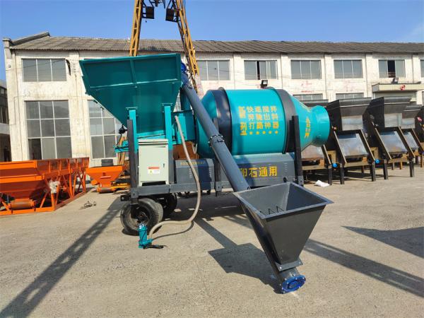 JZM500 Fixed Hopper Speed Drum Concrete Mixer Mobile 500L Output Capacity