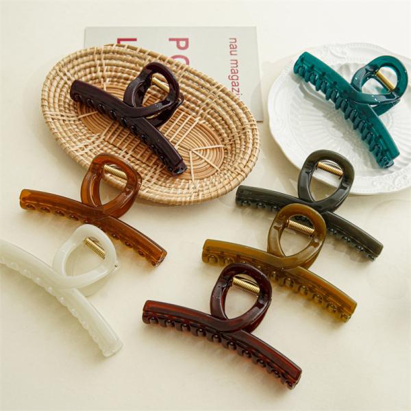 Summer cross Jelly decorations color grab clip women's premium hairpin Horsetail shark clip hair accessories