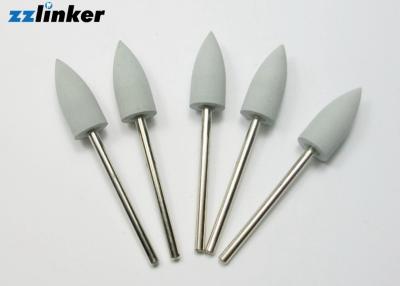 White / Brown Dental Abrasive , Dentist Mini Rubber Silicone Polishers HP Abrasive Mounted