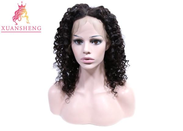 Indian Human Lace Front Wigs Dark Brown 250g - 350g Virgin Cuticle Aligned Hair