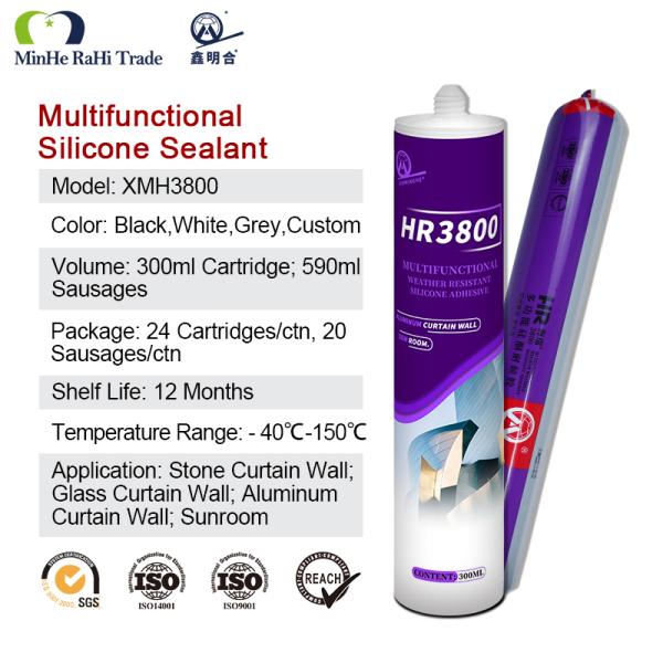 MH3800 Structural Sealant 310ml Industrial Oem Clear Color Mold Resistant
