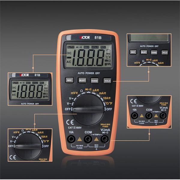 Small Type VICTOR Digital Multimeter Resistance Capacitance Frequency Temperature