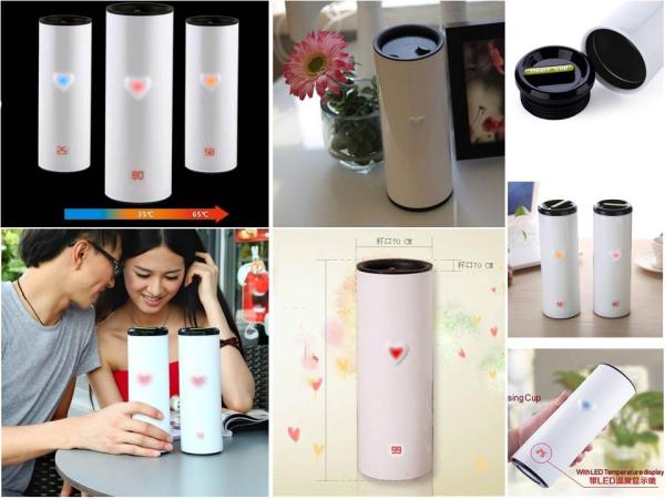 Magic heart cup,touch sensing cup,Spin mug，Color chage LED Mug GK-A-004