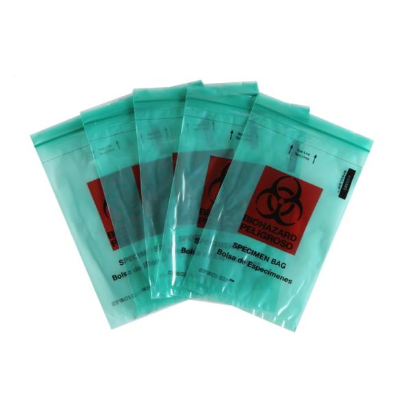Sealed Biohazard Specimen Transport Bags , Gravure Printing Zipper Plastic Bag