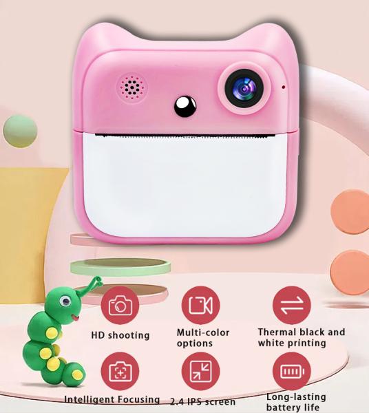 2025 A25 Shooting Instant Print Camera Perfect Gift for Children No Ink 1300mah Large Capacity Photo Camera Music Player