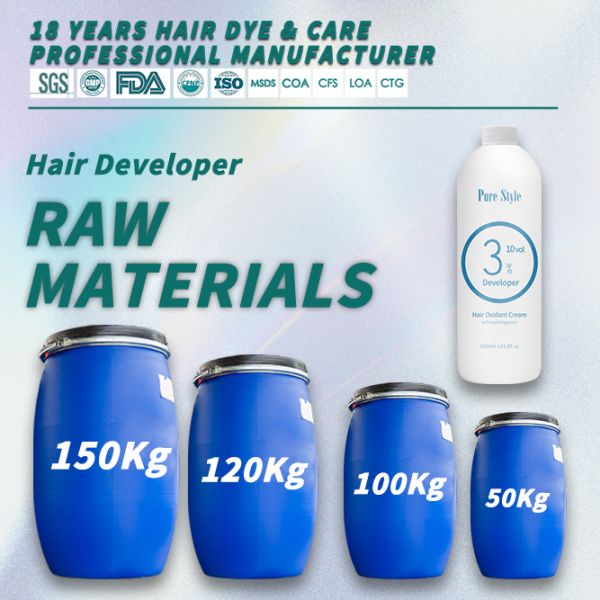 PureStyle  OEM Professional Hair Peroxide Developer Raw Material  Oxidant Cream Hair Lightening Cream