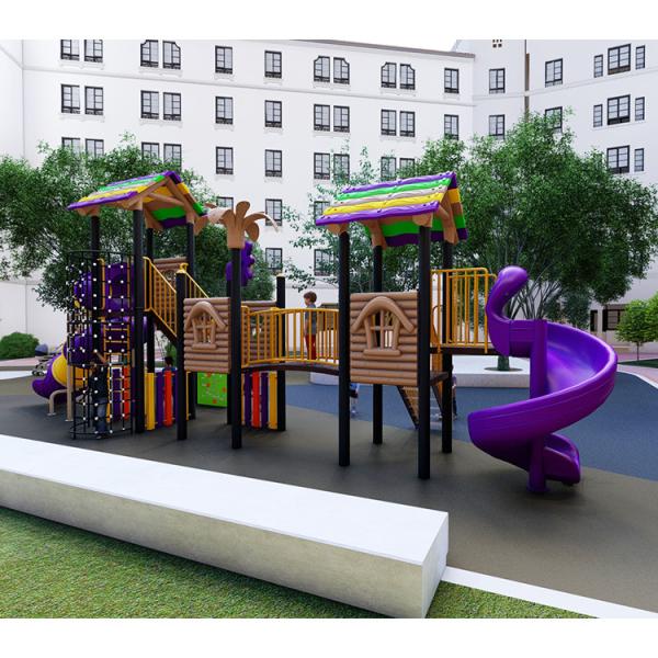 Скольжение игры детей столба алюминиевого сплава на открытом воздухе пудрит покрытый