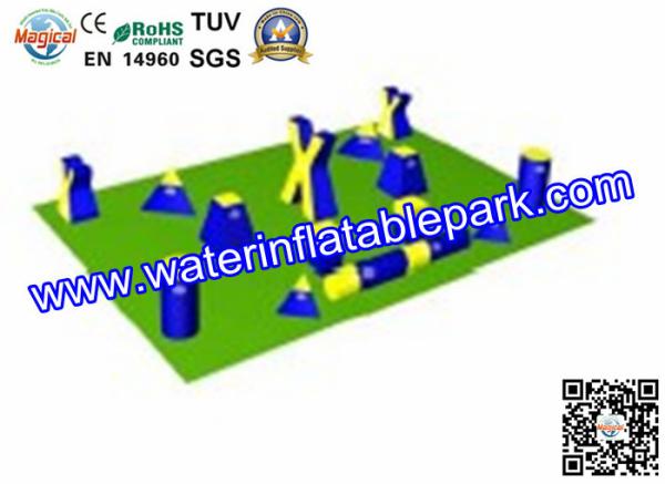 0.9 mm PVC Tarpaulin Inflatable Bunkers For Paintball Games