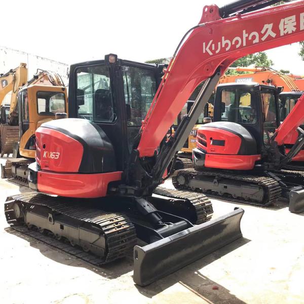 Mini Excavators utilisés Kubota KX163 avec bonne santé et soupape hydraulique d'origine