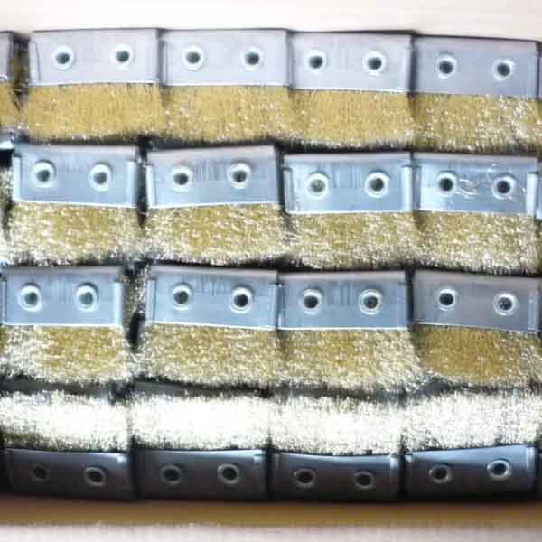 Dustproof Metal Channel Strip Brushes / Industrial Brush Strip Brass Wire Aluminium Holder