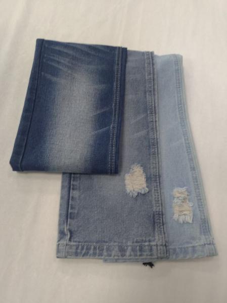 10.7oz Breathable Cotton Viscose Polyester Dark Indigo 180cm Non stretch Denim fabric 10x7 JSD3075-1