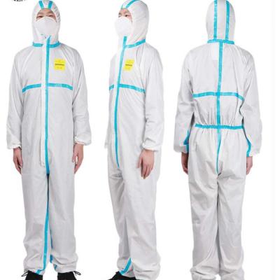 Optional Size Waterproof Disposable Overalls Nonwoven SMS Virus Protection Suit