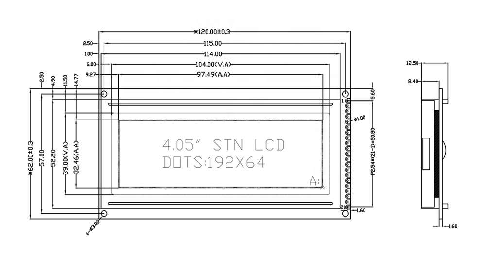 192X64 LCM STN LCD показывают Monochrome модуль LCD УДАРА 19264 графиков