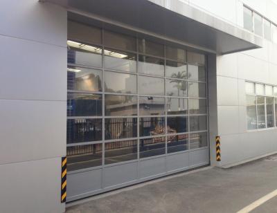 Porta secional de alumínio transparente altura ajustada para cada seção 550mm