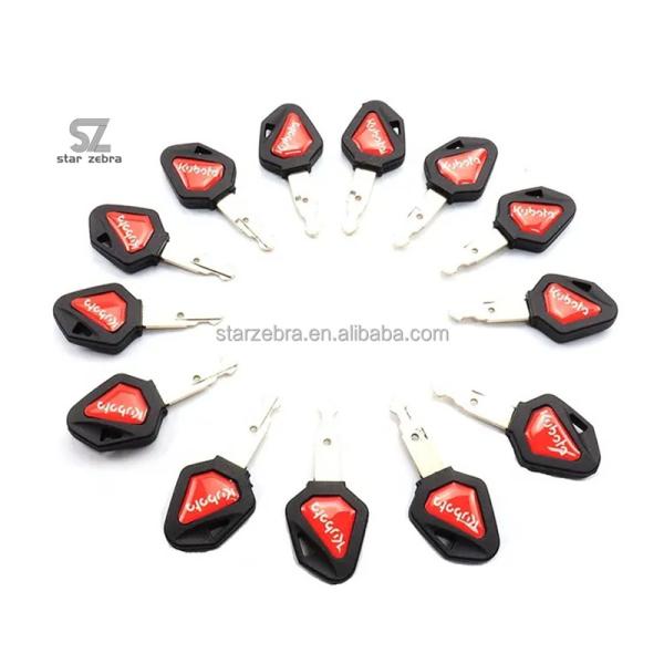After Online Support KUBOTA Excavator Keys 15 20 30 151 155 161 163 Ignition Door Opening Start Key Chain for Car Model