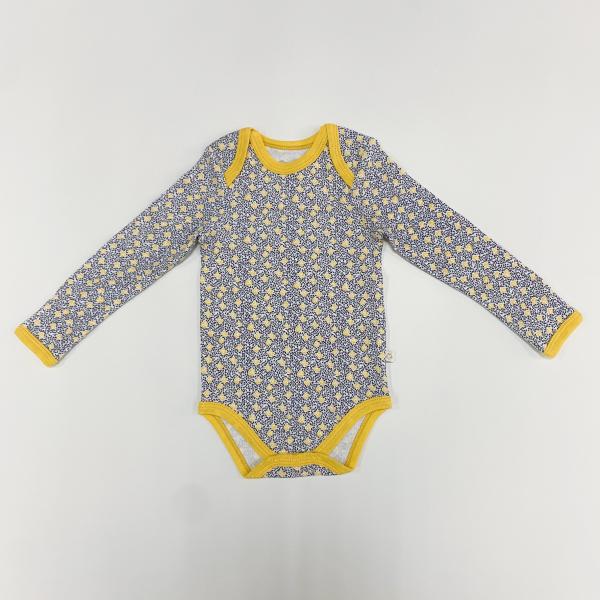 Custom Cotton Baby Bodysuit White Full Print Unisex Long Sleeve Bodysuit With Button