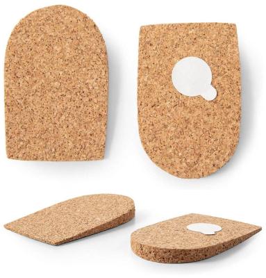 Antistatic Antiskid Natural Cork Sole Heel Lift Inserts  4.5*2.7in 4.25*2.4in