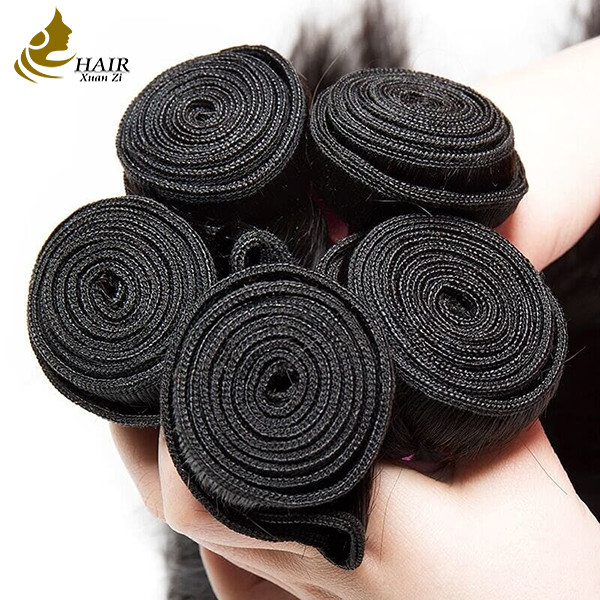 Wholesale Raw Indian Hair Vendor 24inch Straight Natural Black Virgin Human Hair Bundles
