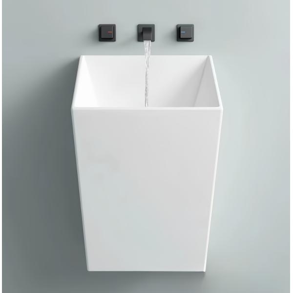 Half Pedestal Ceramic Wall Hung Bathroom Wash Basin for Environmental Glaze and Home
