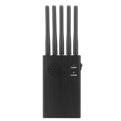 Portable 5 antennas cell phone  jammer