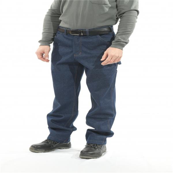 Джинсовая ткань 100 хлопчатобумажных огнестойких брюк-карго Джинсы из хлопка защищают от теплового пламени