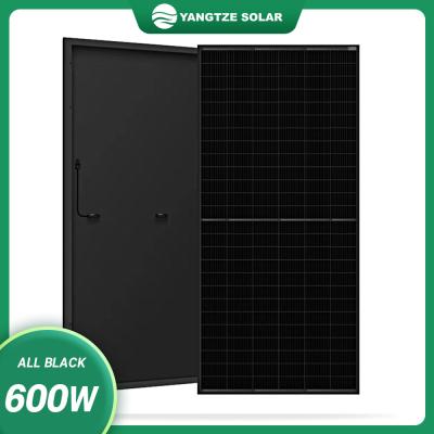 Rv Solar Panels 12V 600Watt Full Balack China mono-Facial Solar Panel Price