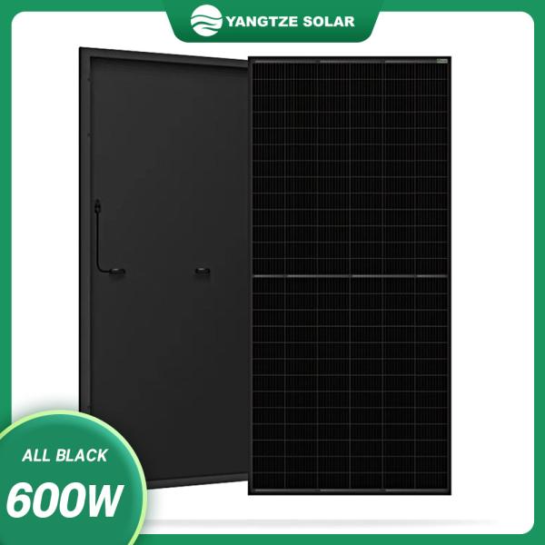 Rv Solar Panels 12V 600Watt Full Balack China mono-Facial Solar Panel Price