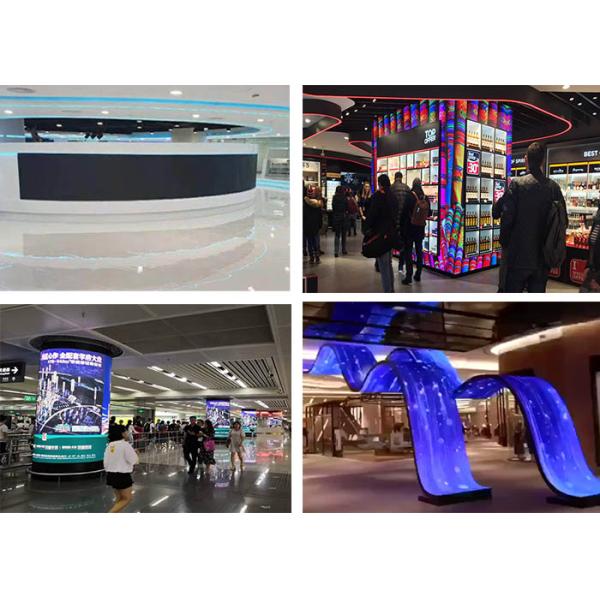 P3 Indoor Flexible LED Dislpay Screen 5mm Thickness Full Color Soft Module