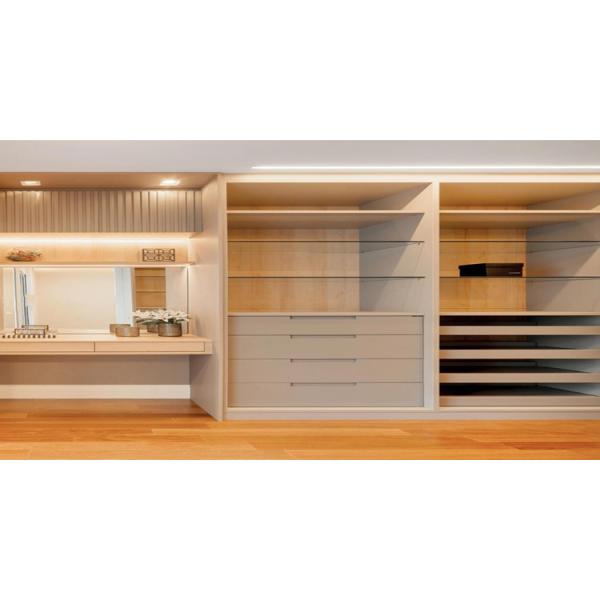 Contemporary Design Black Glass Door Panel Solid Wood Bedroom Wardrobe for Apartment