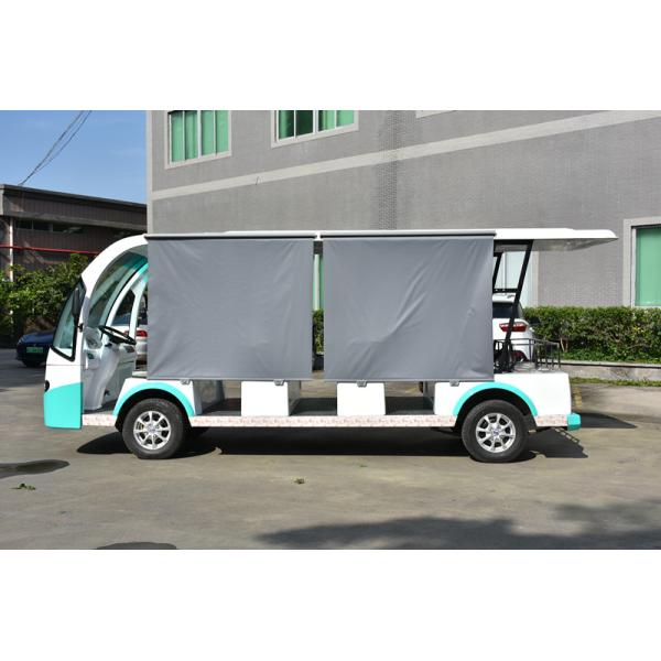 4 Wheel Electric Sightseeing Car , 11 Seats Electric Passenger Vehicle With Sun Curtain