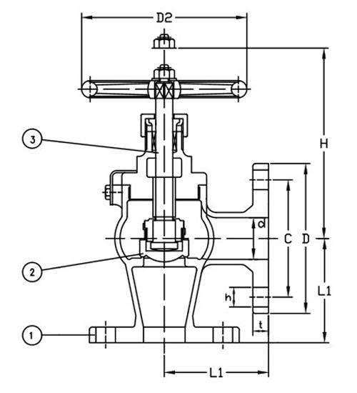 Marine Bronze Angle Valve JIS F7304 16K IMPA750151 IMPA750152 IMPA750153 IMPA750154 IMPA750155