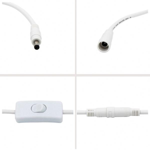 12В постоянный расширительный кабель 5,5x2,5 мм мужчина-женщина с переключателем 120 см