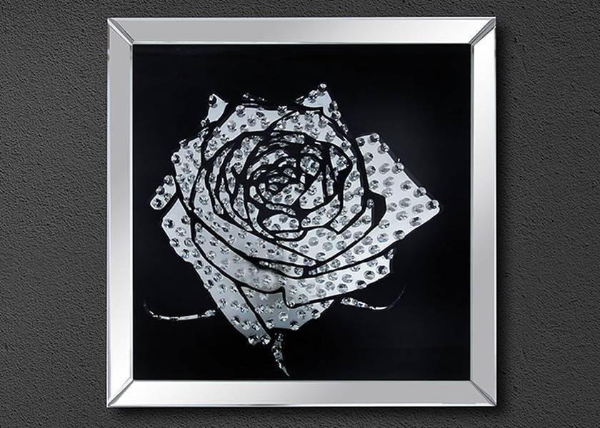 Crushed Crystal Mirror Electric Fireplace Media Center Remote Control 7 Color Dimmable Flame Effect