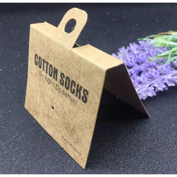 ODM Cardboard Clothing Tag Label Sock Wrap Labels Packaging 5x9