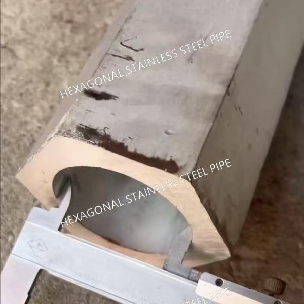 TP304 Stainless Steel Hexagonal Pipe Tube Hot Rolled Bright Polished Hairline Finishing SS Pipe