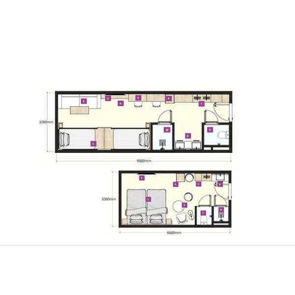 Prefab панельный дом структуры Q550 дома панели сэндвича стальной стандартный