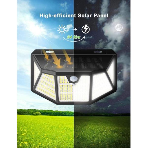 Outdoor Solar Wall Light Motion Sensor Waterproof Street Lamp Solar Powered Sunlight Spotlight