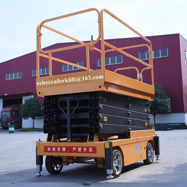 500KG 14M Mobile Aerial Work Platform , Hydraulic Electric Scissor Lift Platform