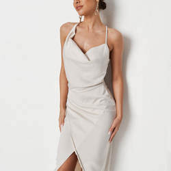 Anti Wrinkle Elegant Summer Dresses Asymmetric Customized Dinner Dresses