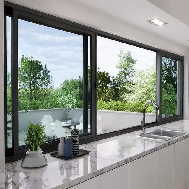Windproof Waterproof Aluminium Sliding Window Heat Insulation For House Thermal Insulation Windows