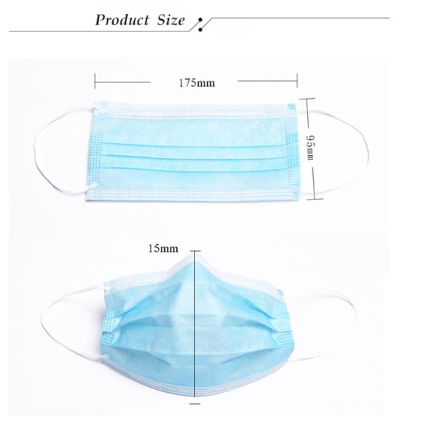 Soft Breathable Medical Face Mask 3 Ply Coronavirus Disposable Protective
