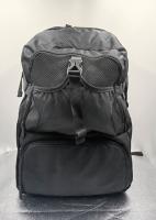 Mochila de futebol personalizada de grande capacidade, mochila de futebol preta com compartimento para sapatos