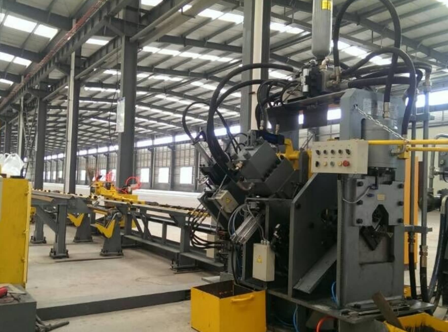 Precision CNC Angle Punching Marking And Shearing Line For Telecom Towers