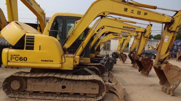 Komatsu Used MINI 6 Ton Excavator , PC60-7 Crawler Excavator