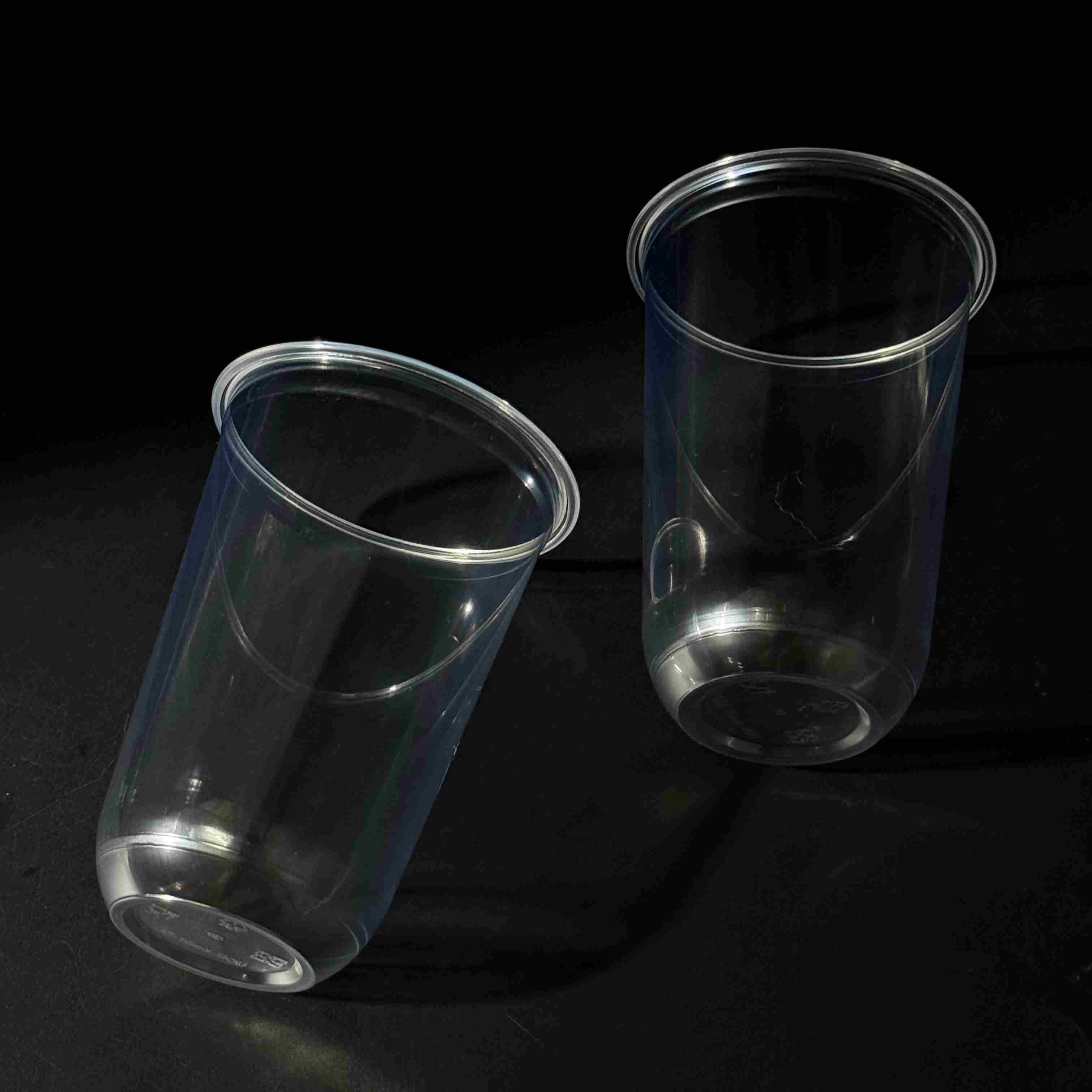90mm 16oz PET Cups Clear 500ml Capacity Disposable Plastic Cups For Cold Drinks